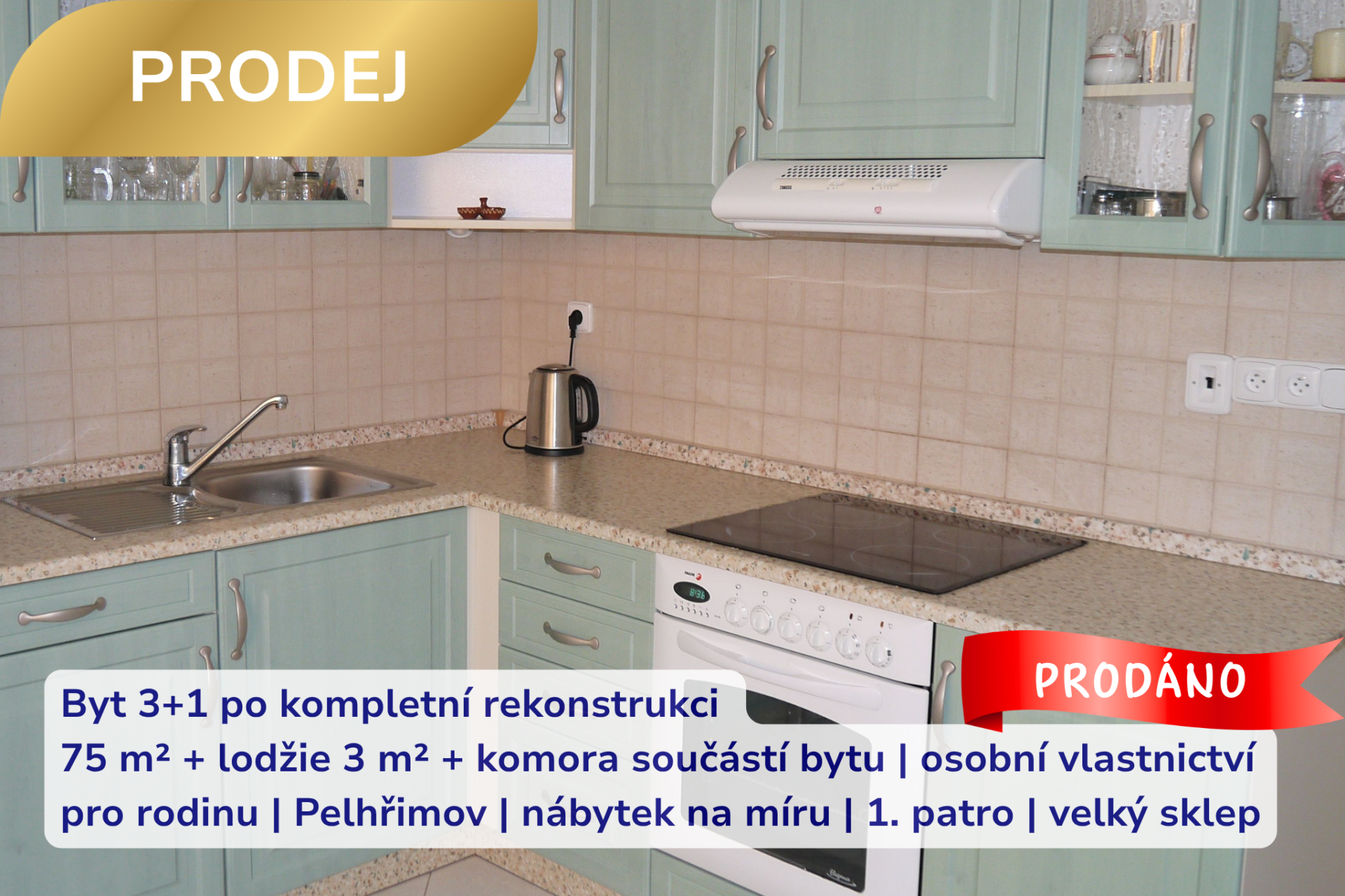 Byt 3+1 ve Sdružené ulici v Pelhřimově